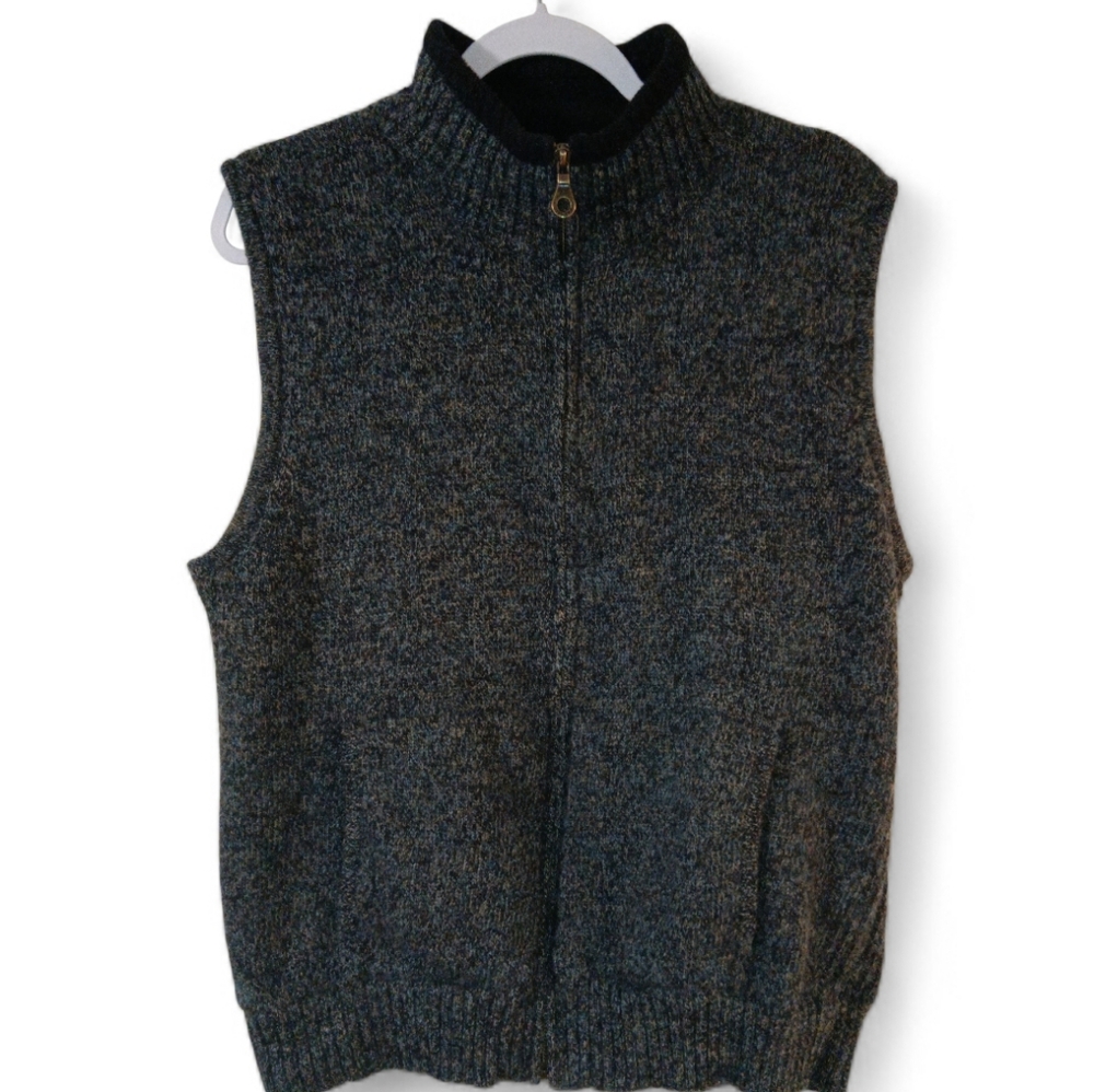 Men's Gray Pendleton Sweater Vest Washable Wool